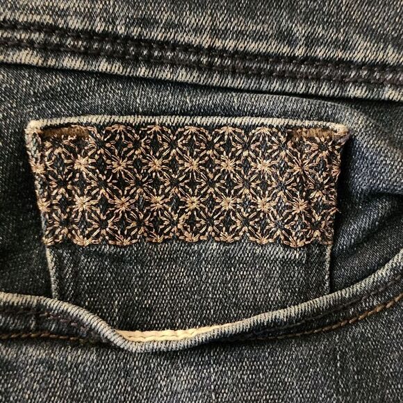 Levi's 512 Perfectly Slimming Black Tag Blue Denim Jeans Women's 16M - Picture 4 of 10